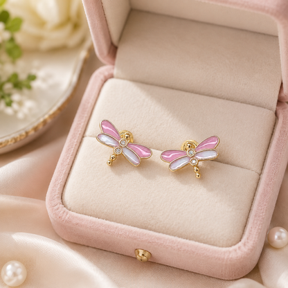Kids Dragonfly Diamond Studs