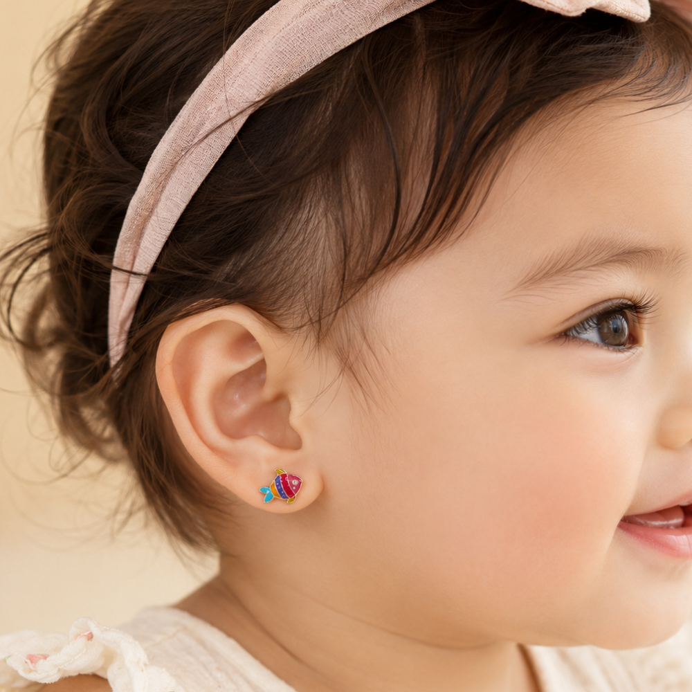 Kids Fish Diamond Studs