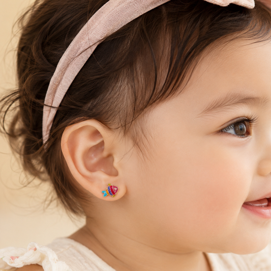 Kids Fish Diamond Studs