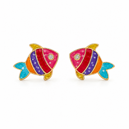 Kids Fish Diamond Studs