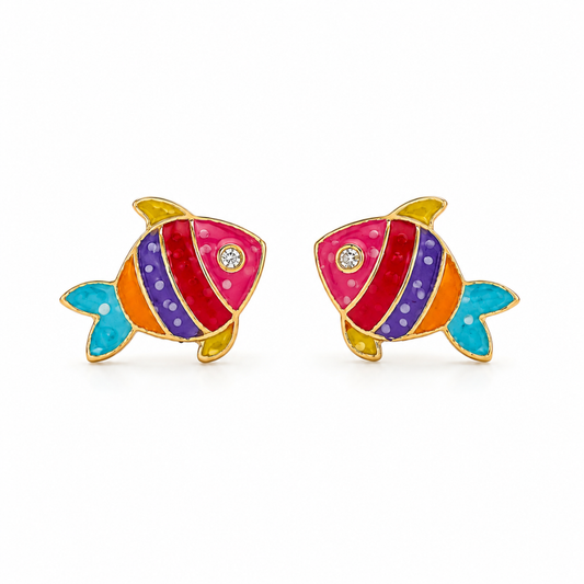 Kids Fish Diamond Studs