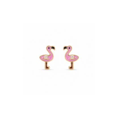 Flamingo Diamond Kids Stud Earrings