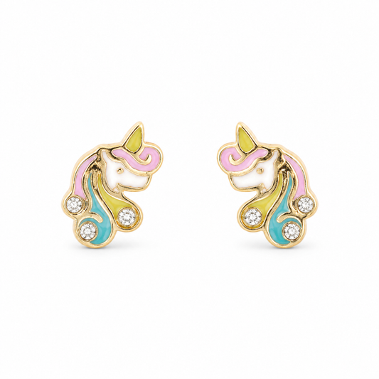 Unicorn Diamond Kids Stud Earrings