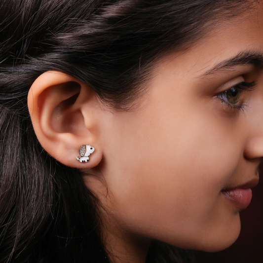 Puppy Diamond Kids Stud Earrings