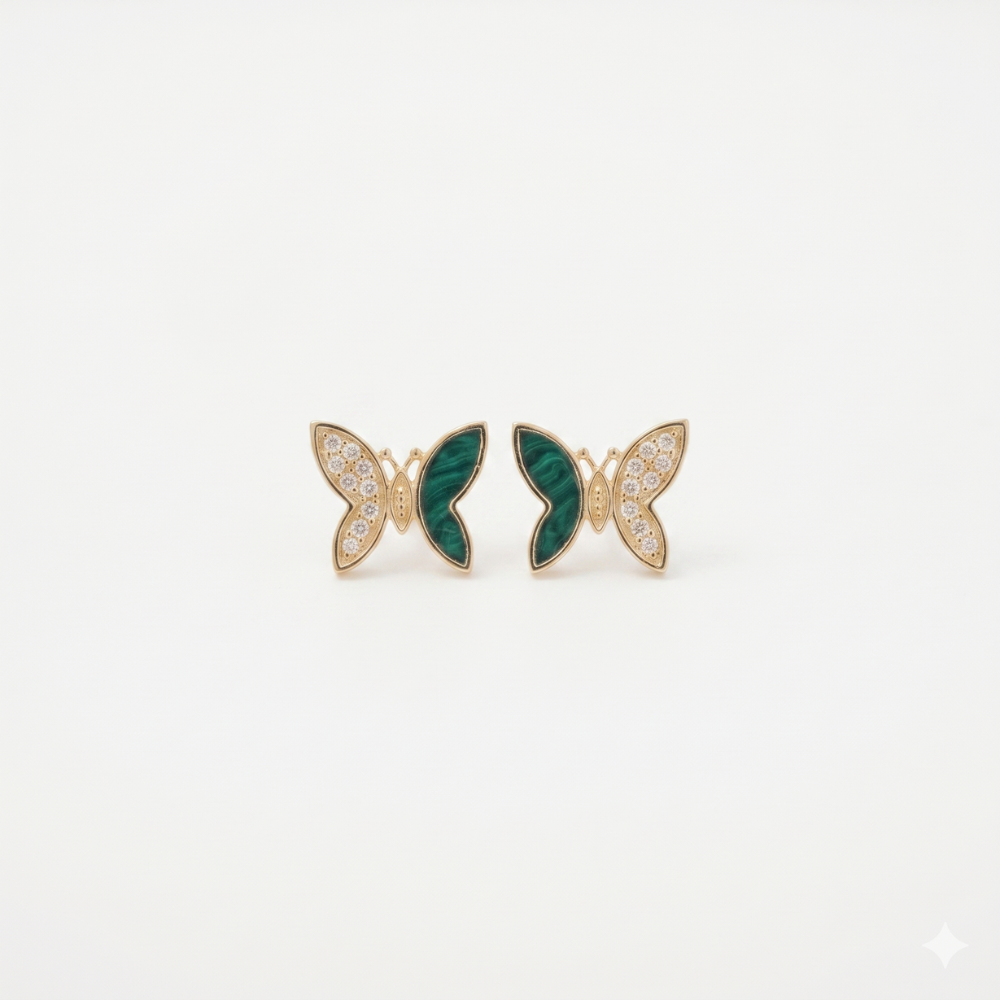 Kids Butterfly Diamond Earrings