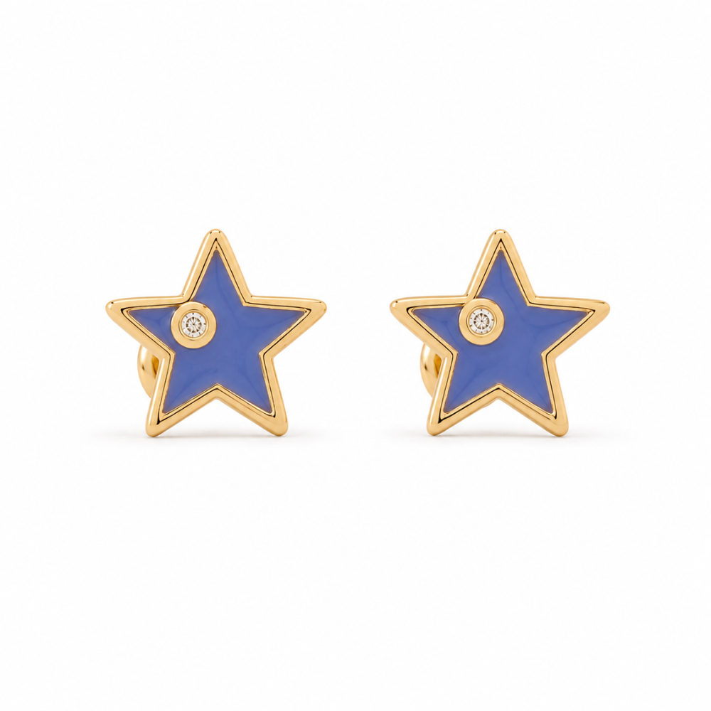 Star Diamond Kids Earrings