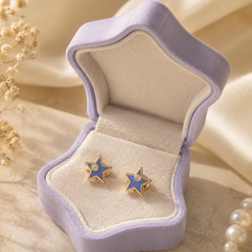 Star Diamond Kids Earrings