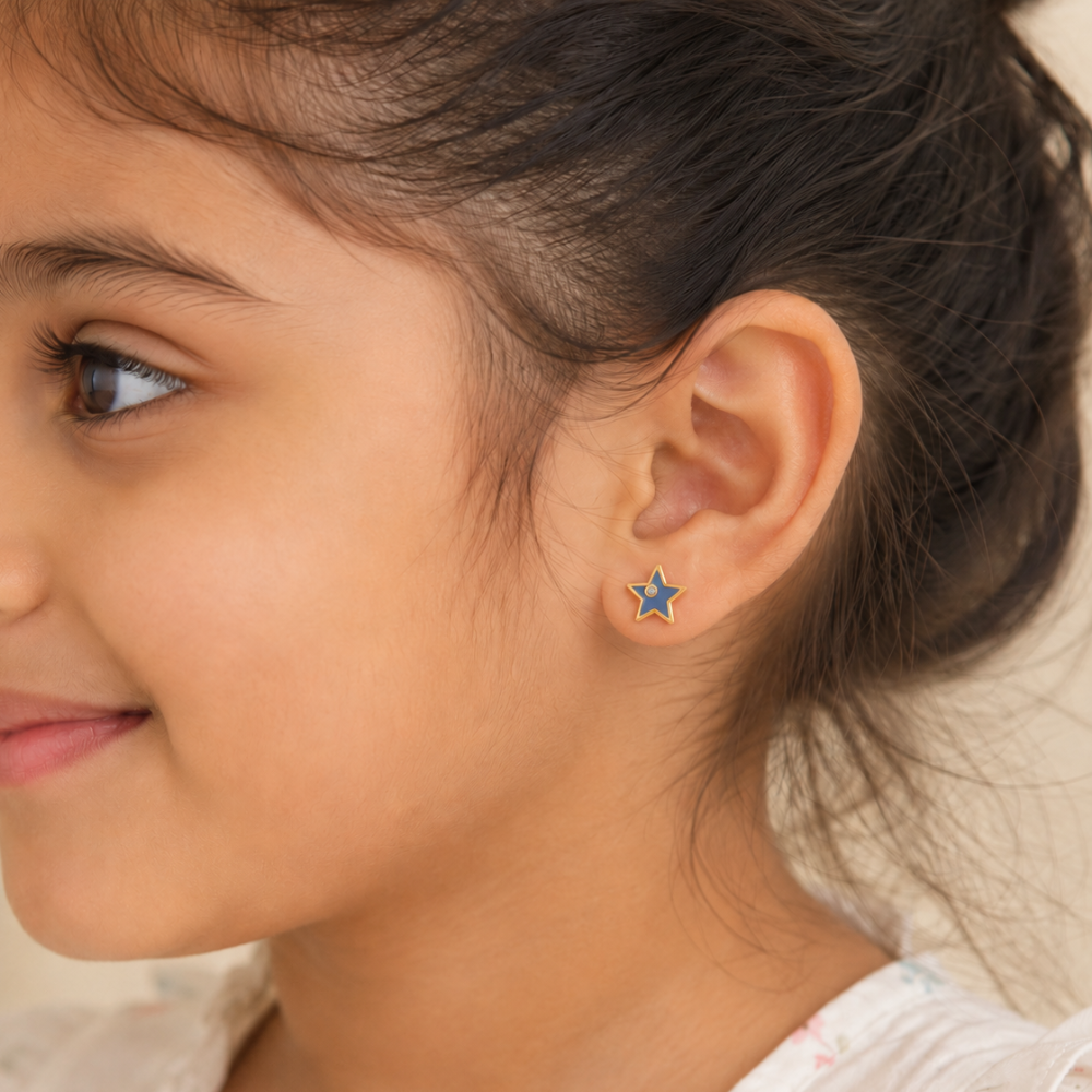 Star Diamond Kids Earrings