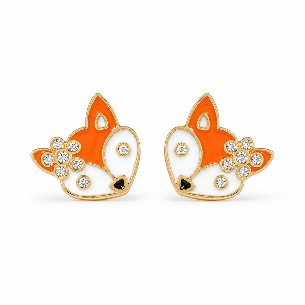 Fox Diamond Kids Stud Earrings