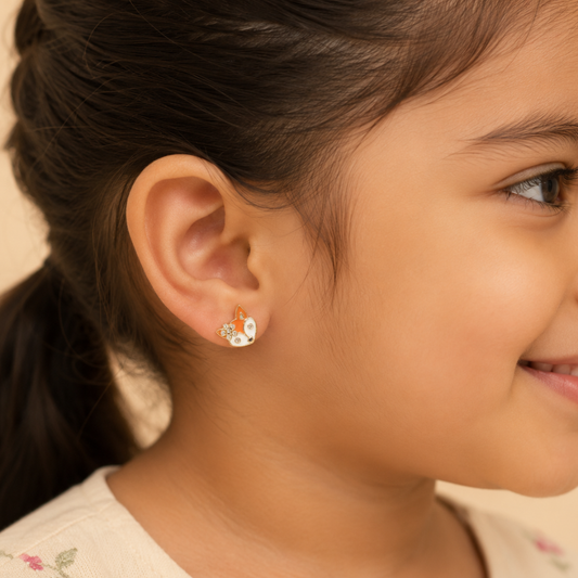Fox Diamond Kids Stud Earrings