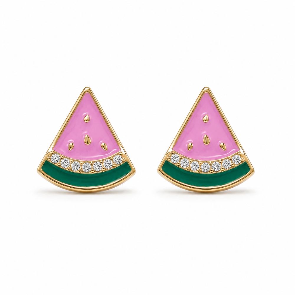Kids Watermelon Diamond Earrings