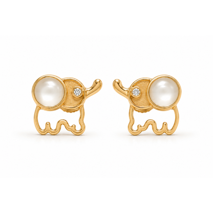 Kids Elephant Diamond Earrings