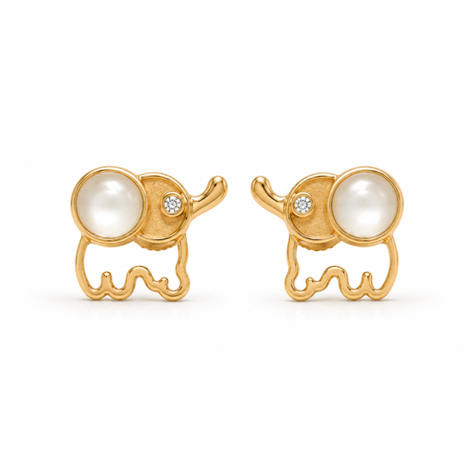Kids Elephant Diamond Earrings