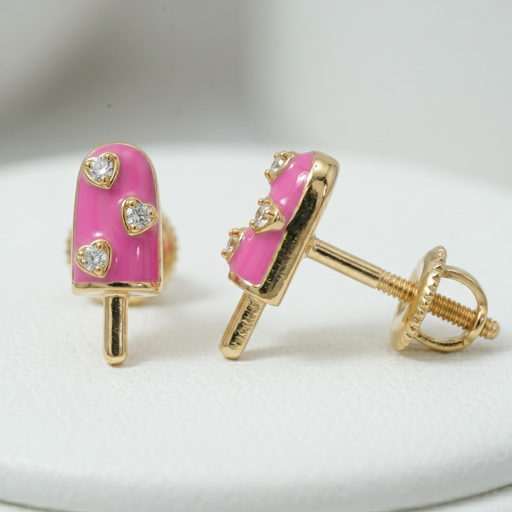 Kids Popsicle Diamond Earrings