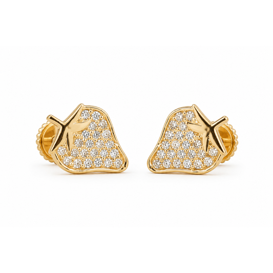 Kids Strawberry Diamond Fruit Studs