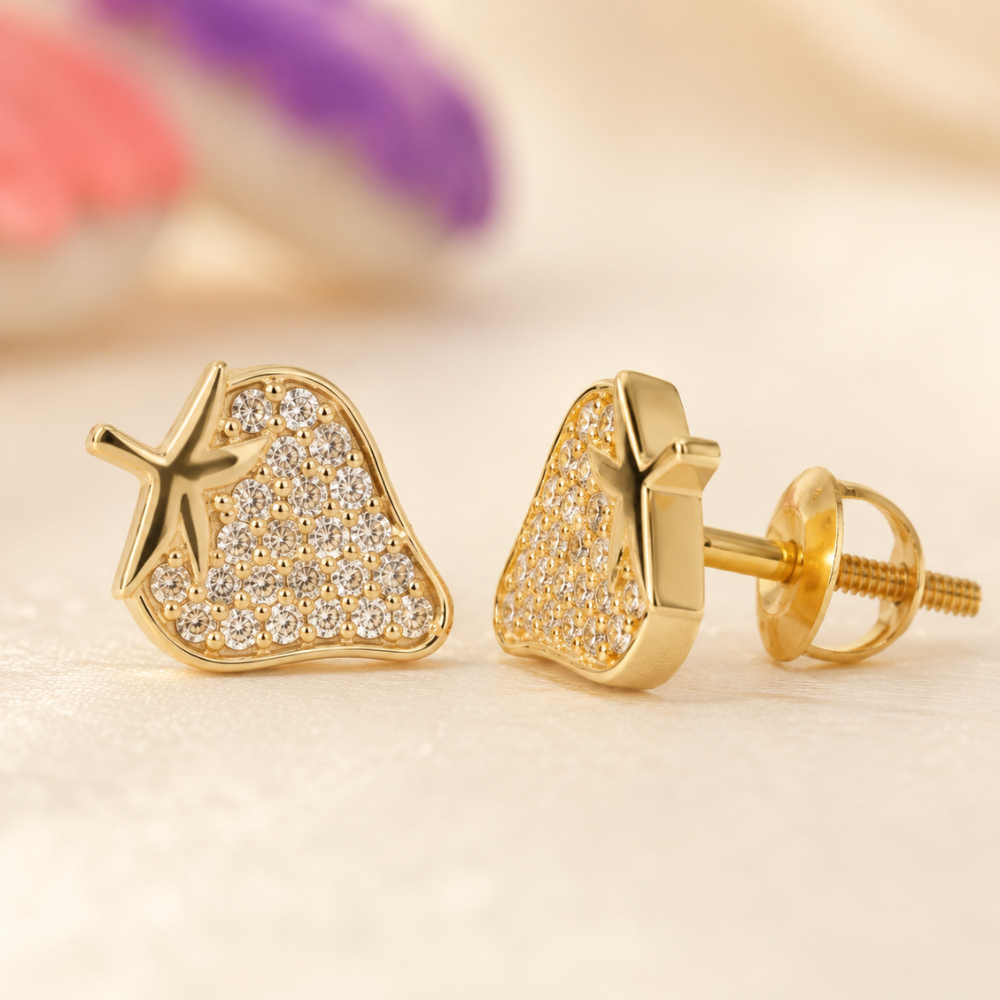 Kids Strawberry Diamond Fruit Studs
