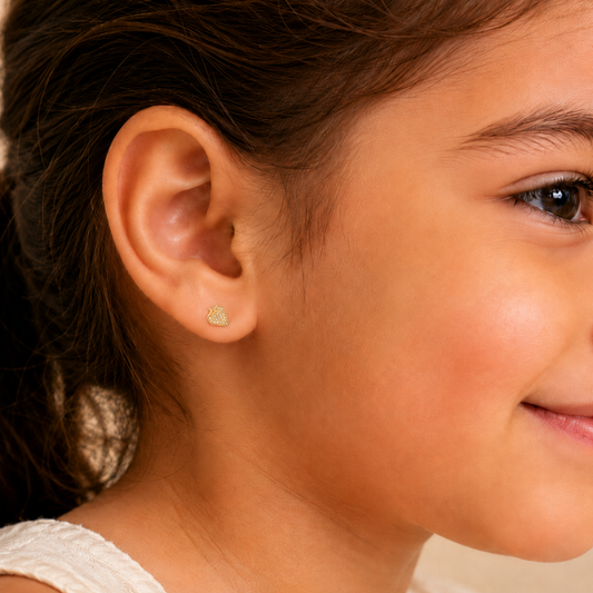 Kids Strawberry Diamond Fruit Studs