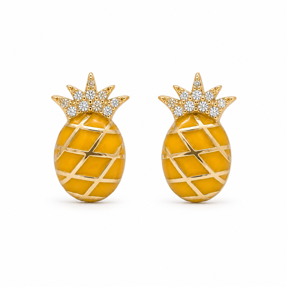 Kids Pineapple Diamond Earrings