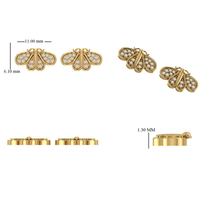 Bee Diamond Kids Earrings