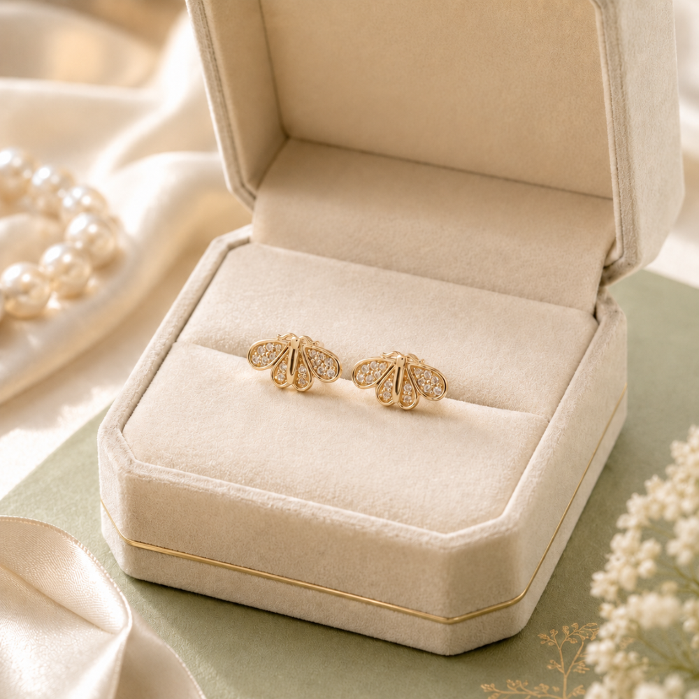Bee Diamond Kids Earrings