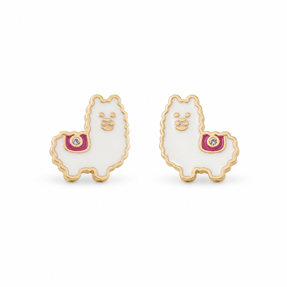 Kids Llama Diamond Earrings
