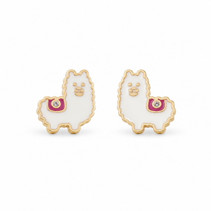 Kids Llama Diamond Earrings