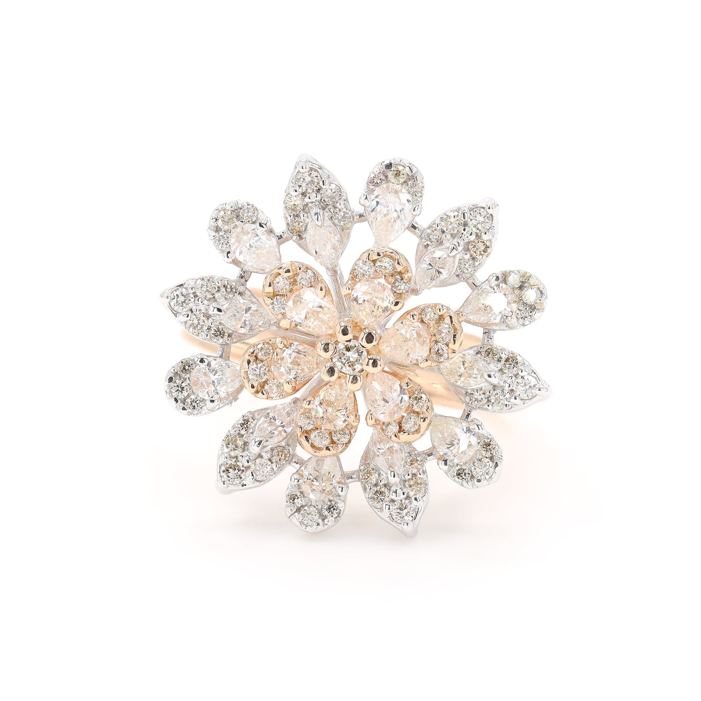 Flower Natural Diamond Ring