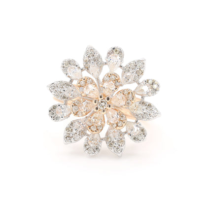 Flower Natural Diamond Ring