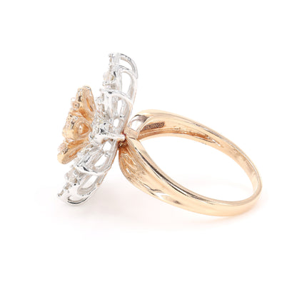 Flower Natural Diamond Ring