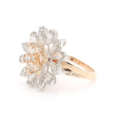 Flower Natural Diamond Ring