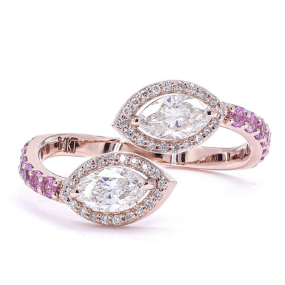 Toi Et Moi Marquise Diamond Ring