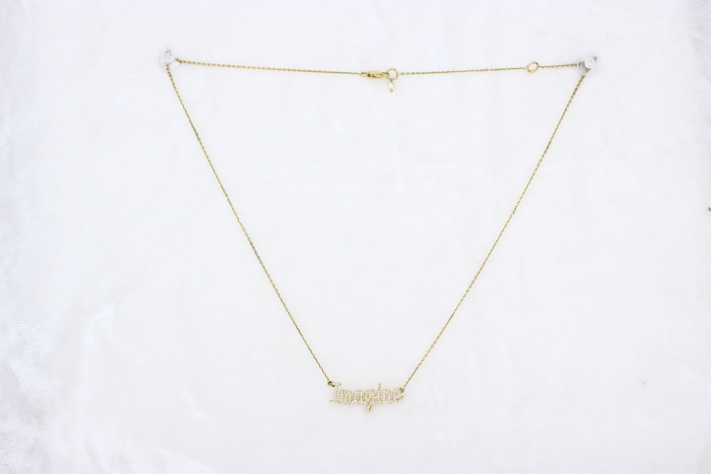 Imagine Script Diamond Necklace — SJKJP532
