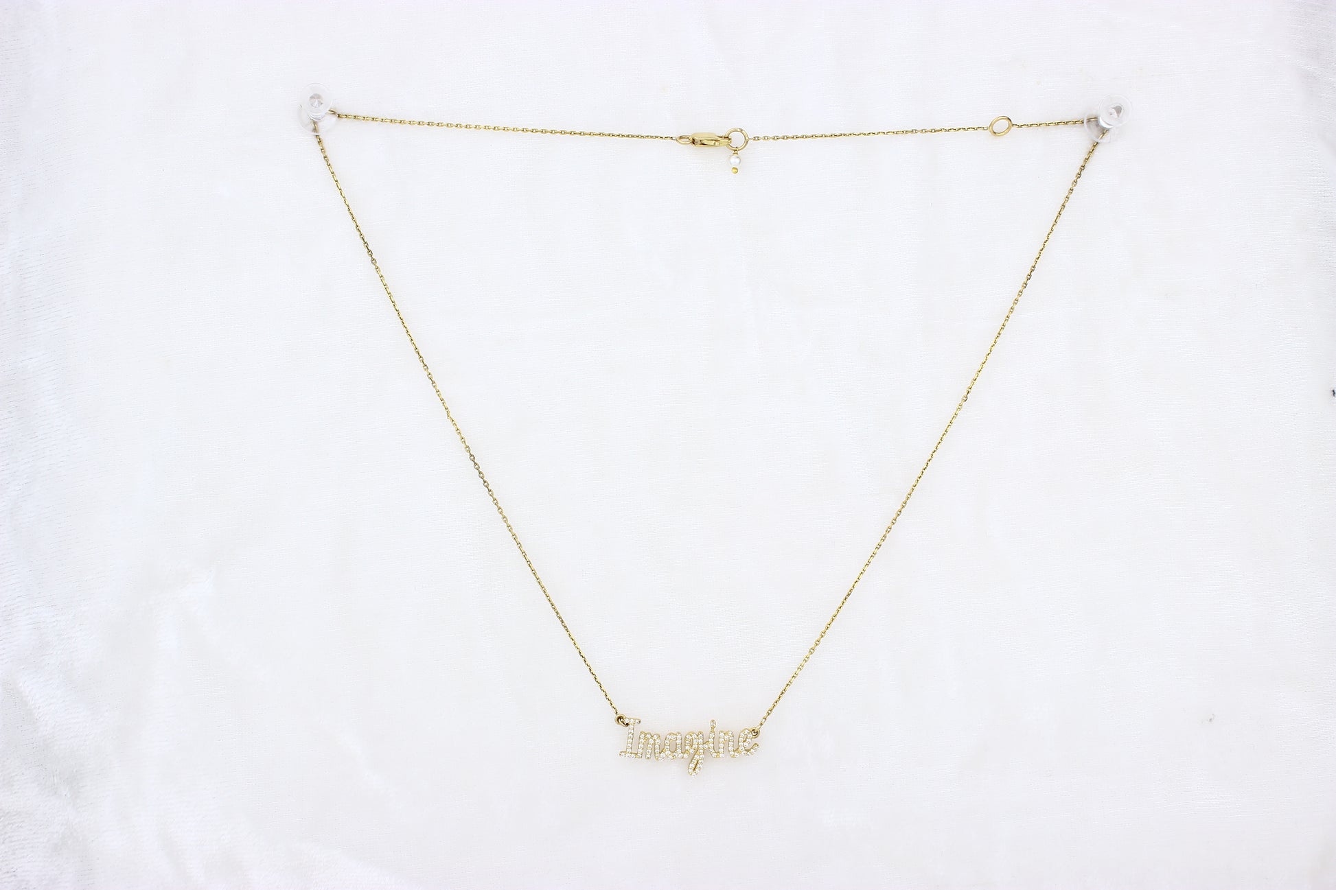 Imagine Script Diamond Necklace — SJKJP532