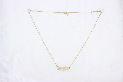 Imagine Script Diamond Necklace — SJKJP532