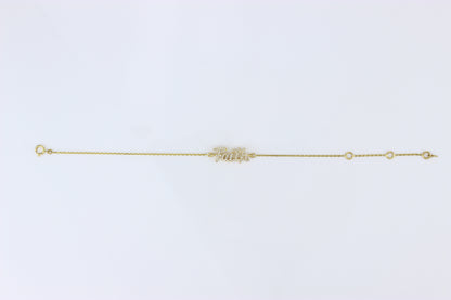 Faith Script Diamond Bracelet — SJKJP534