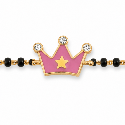 Pink Crown Kids Nazariya Diamond Bracelet