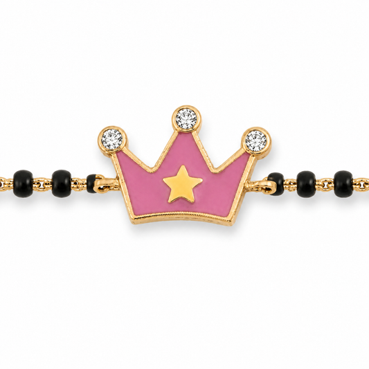 Pink Crown Kids Nazariya Diamond Bracelet