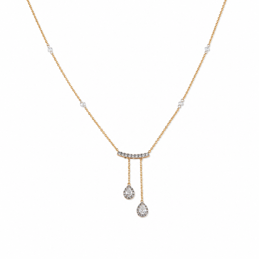 Teardrop Diamond Dangle Necklace - N5052