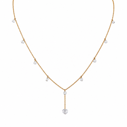 Rose-Cut Diamond Y-Drop Necklace