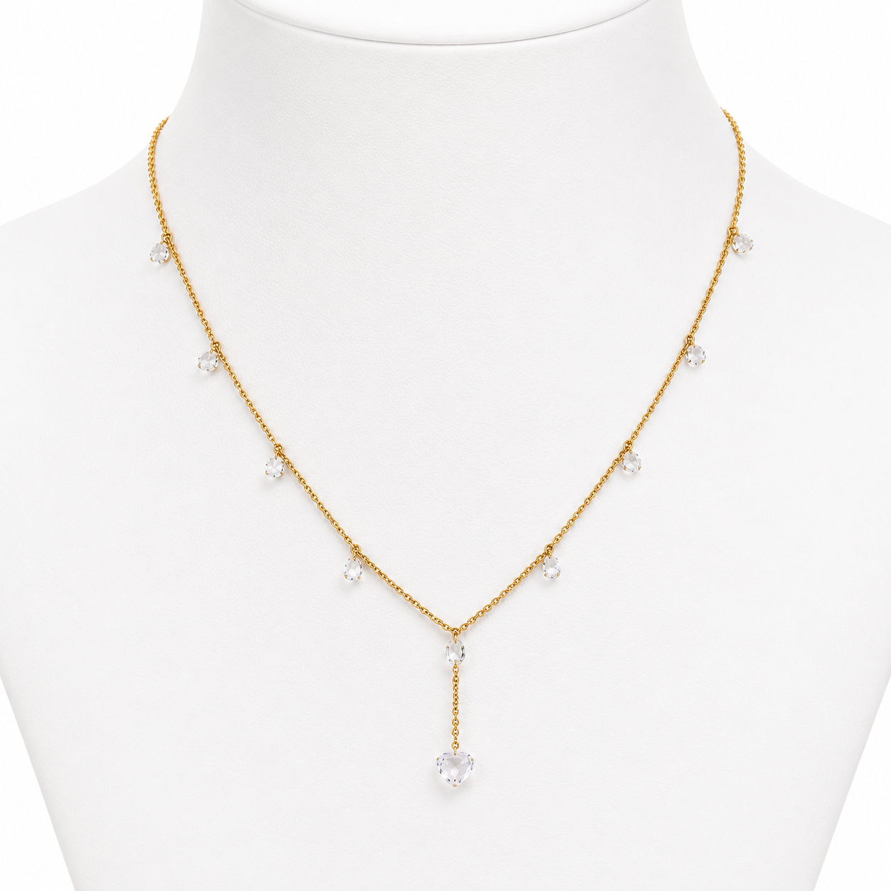 Rose-Cut Diamond Y-Drop Necklace - N5146