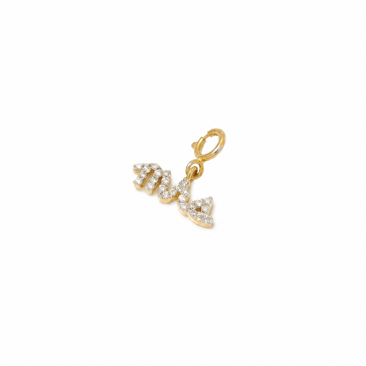 Mrs Script Diamond Charm Pendant - P01132