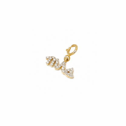 Mrs Script Diamond Charm Pendant - P01132