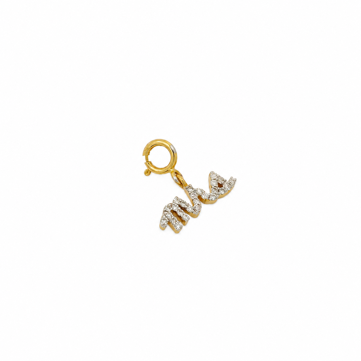 Mrs Script Diamond Charm Pendant - P01132