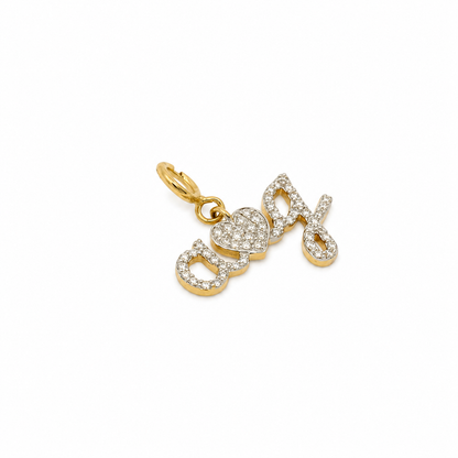 Letter Heart Diamond Charm — P01139