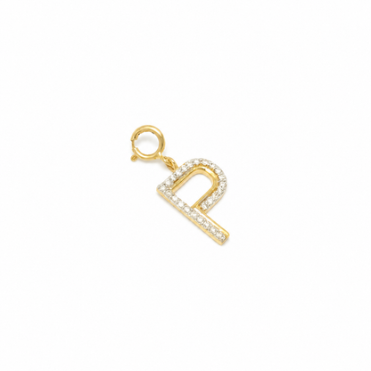 14K Gold Diamond Letter Charm — P01151,P01152,P01159,P01165
