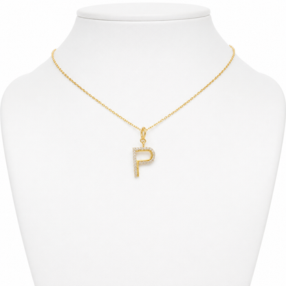 14K Gold Diamond Letter Charm — P01151,P01152,P01159,P01165