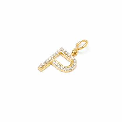 14K Gold Diamond Letter Charm — P01151,P01152,P01159,P01165