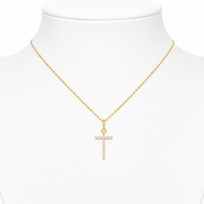 Natural Diamond Initial Charm in 14K Gold - P01155
