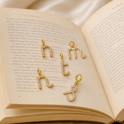 Personalised Initial Diamond Charm Pendant