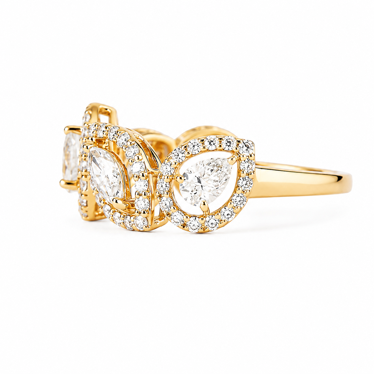 Multi-Shape Pear Marquise Diamond Eternity Ring - R5153